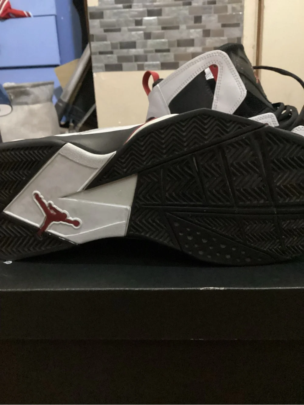 Jordan‎ Retro White Black Red Basketball Shoes